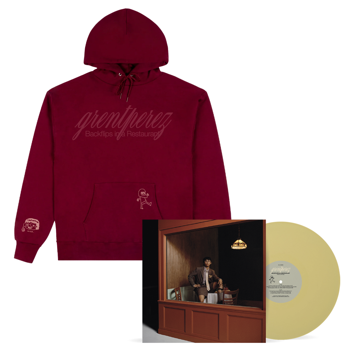 Backflips Hoodie + BACKFLIPS IN A RESTAURANT Vinyl Fan Pack