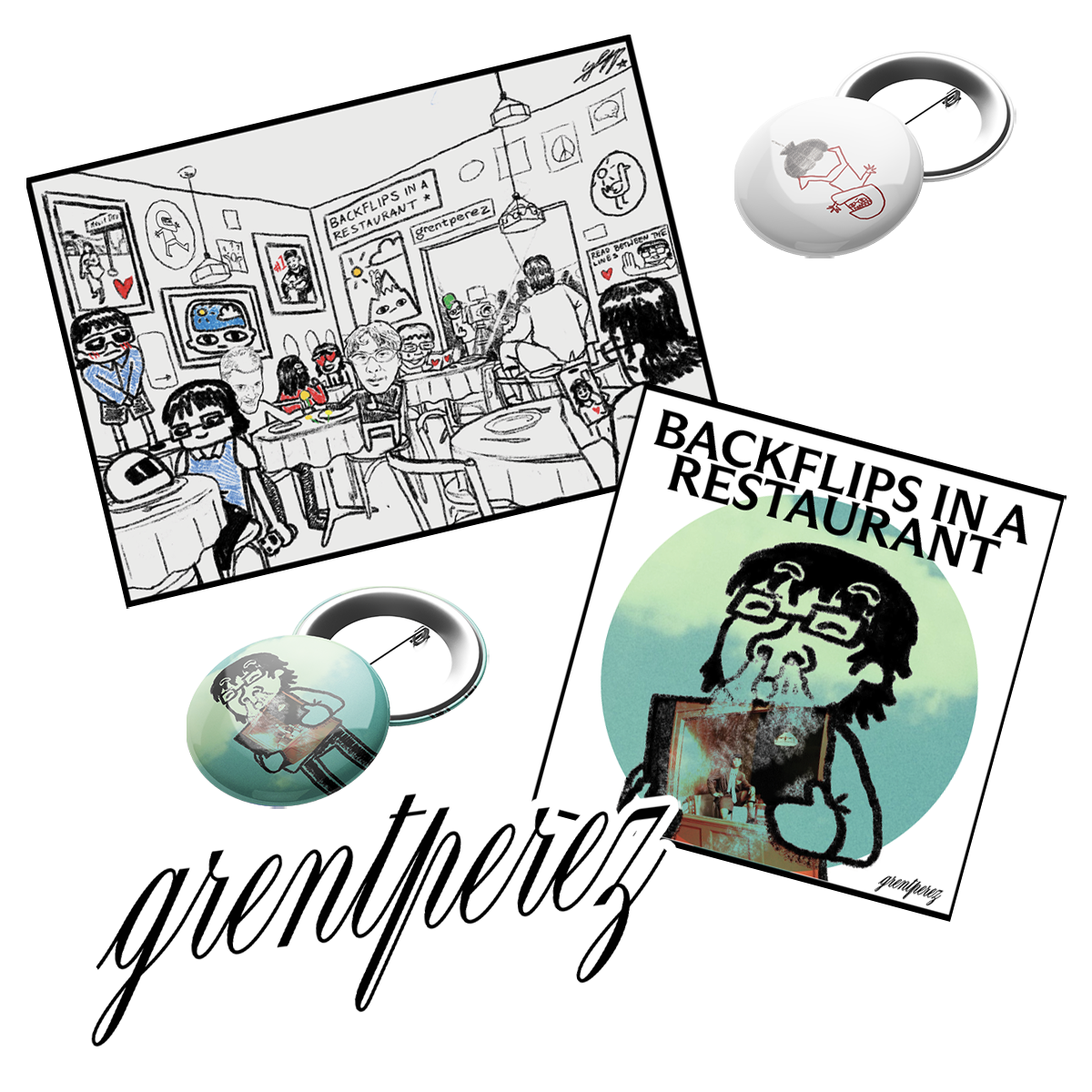BACKFLIPS STICKER + BADGE PACK